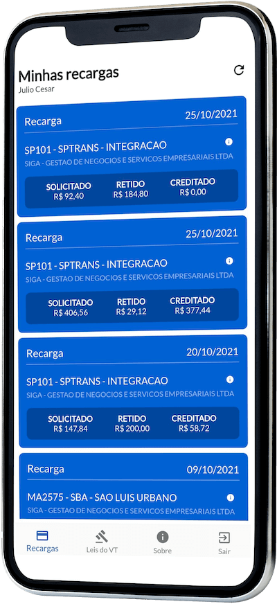 Imagem de um celular com aplicativo SIGA